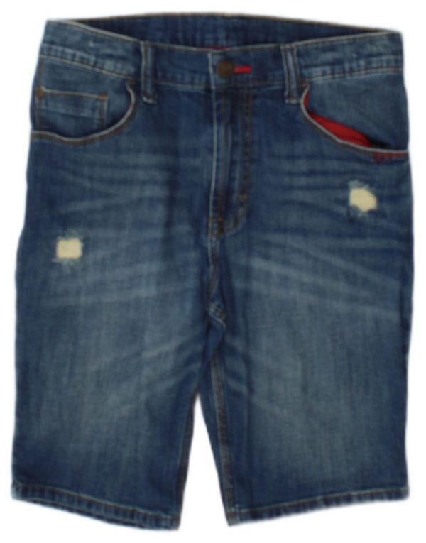 Wrangler Jungen-Jeansshorts im Used-Look, 11–12 Jahre, W26, blaue Baumwolle