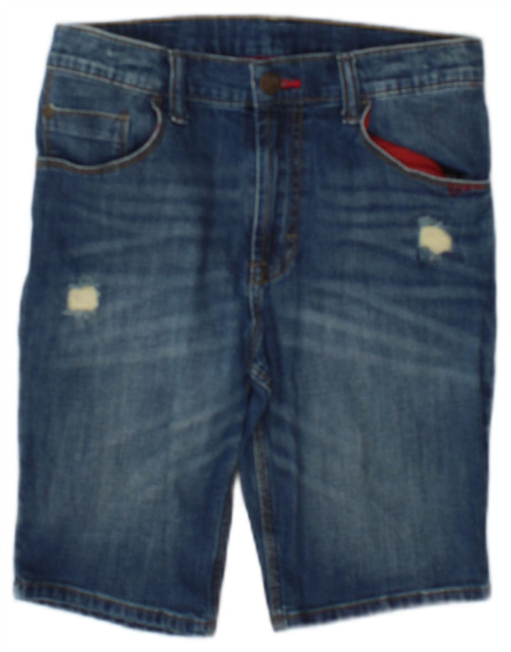 Wrangler Jungen-Jeansshorts im Used-Look, 11–12 Jahre, W26, blaue Baumwolle