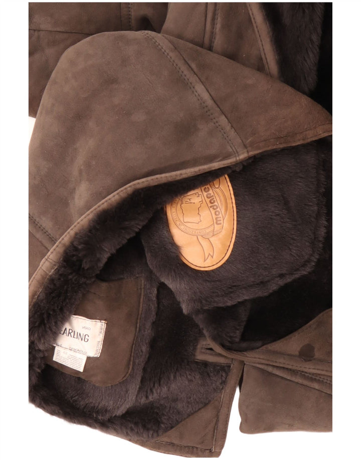 CONBIPEL Herren Shearling Jacke IT 48 Mittelbraun