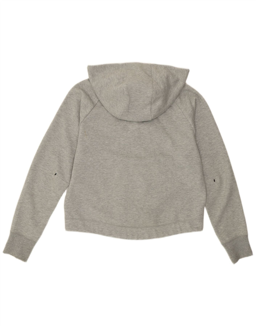 Nike Damen-Pullover mit übergroßem Reißverschluss und Kapuze, Gr. 10, Größe S, grau gefleckte Baumwolle