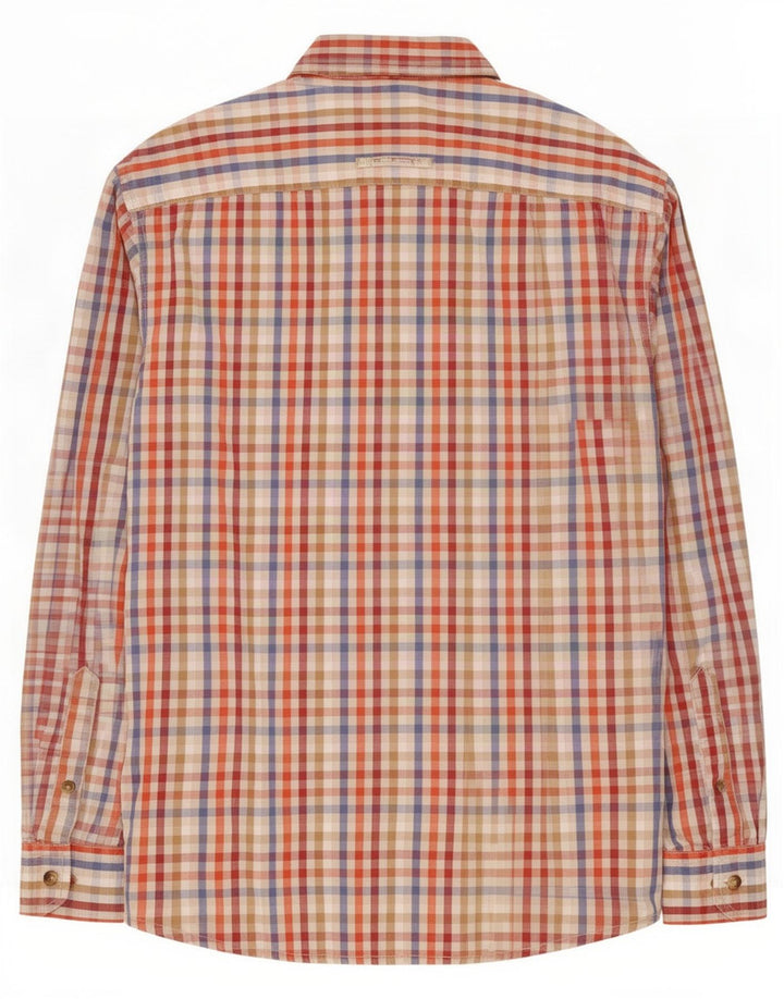 Camel Active Herren-Hemd mit normaler Passform, mittelgroße, mehrfarbige Gingham-Baumwolle