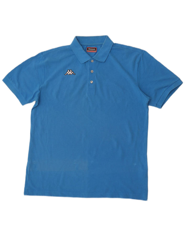 Kappa Herren Poloshirt 2XL Blau Baumwolle