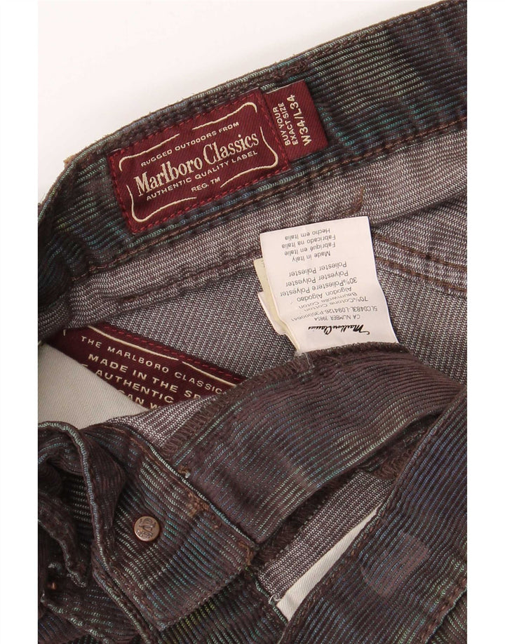 Marlboro Classics Herren-Cordhose W34 L29 Mehrfarbig kariert