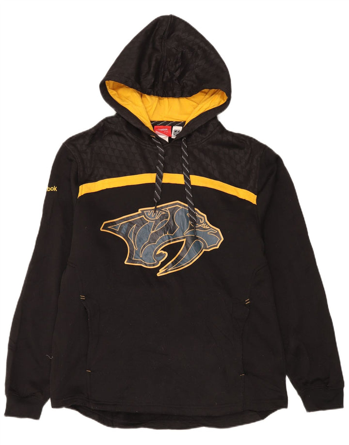 Reebok Herren Nashville Predators Kapuzenpullover Mittelschwarz Farbblock