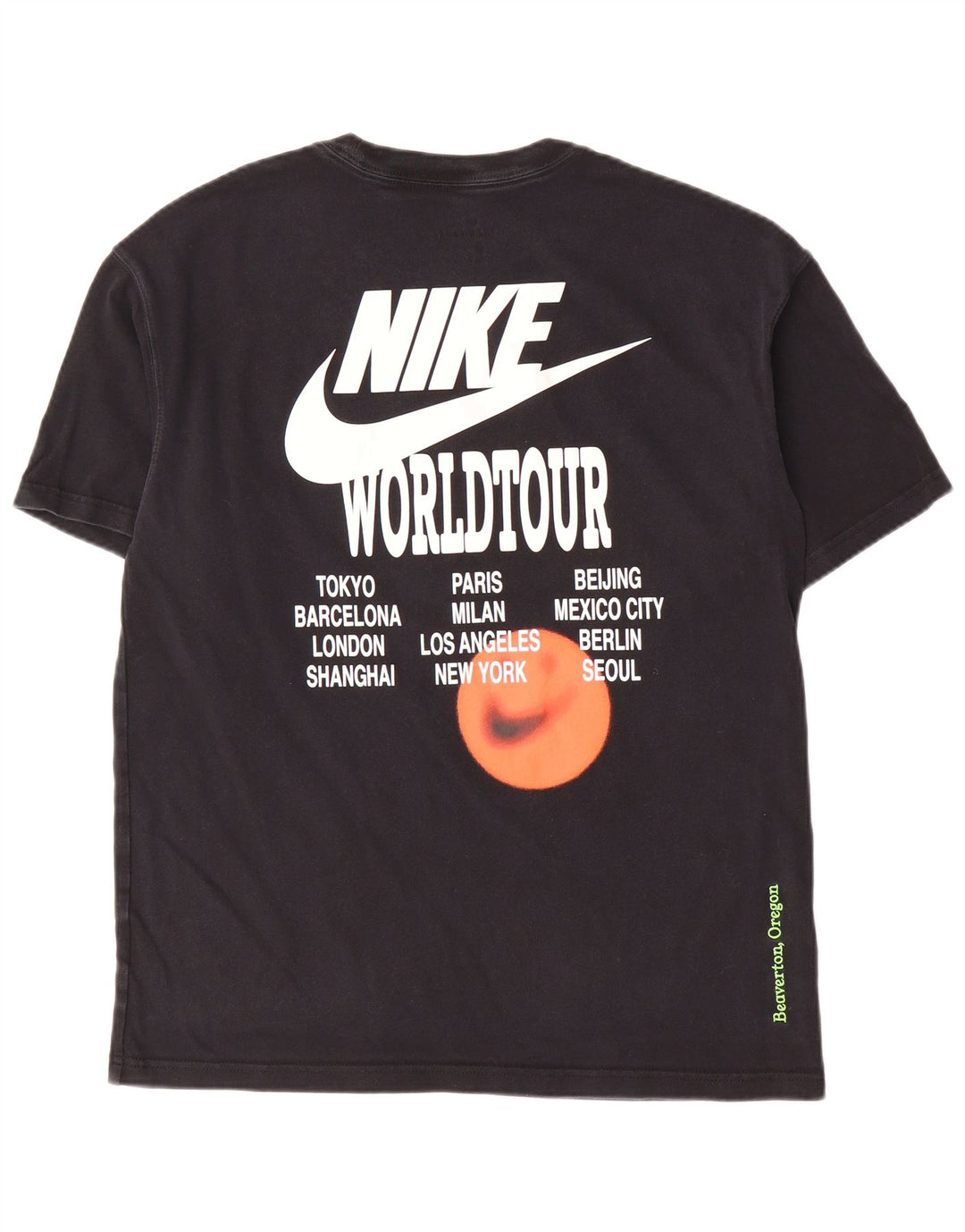 Nike Herren-T-Shirt mit Grafik, mittelgroß, schwarze Baumwolle