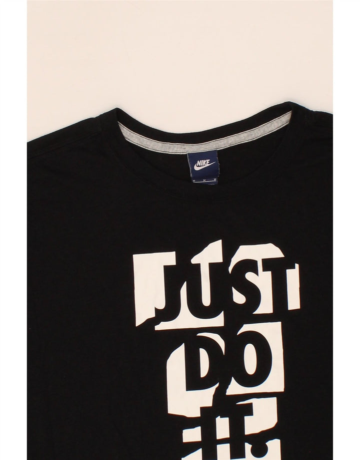NIKE Womens Oversized Graphic T-Shirt Top UK 14 Medium Black Polyester Vintage Nike and Second-Hand Nike from Messina Hembry 