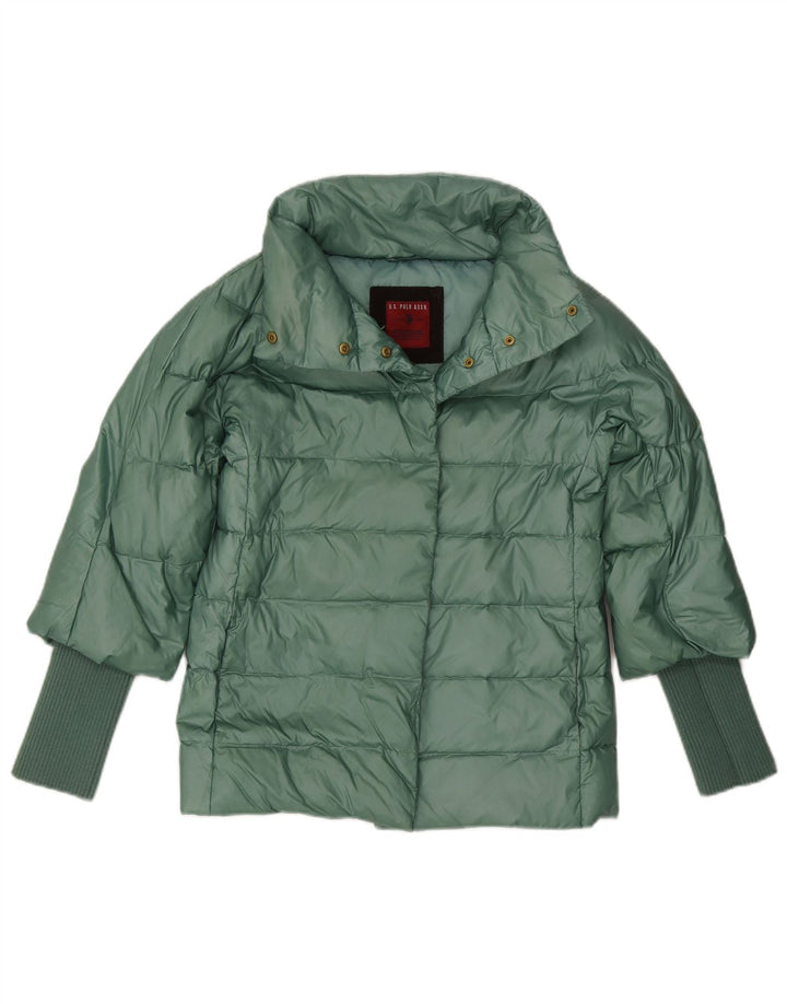 U.S. Polo Assn. Wattierte Damenjacke UK 12 Mittelgrünes Polyester