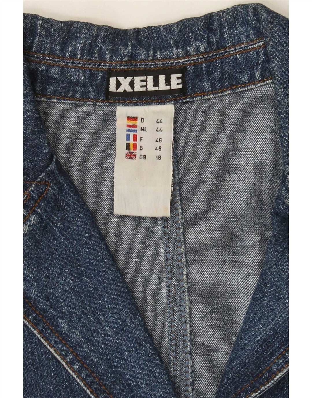 Vintage Damen Jeansmantel UK 18 XL Blaue Baumwolle