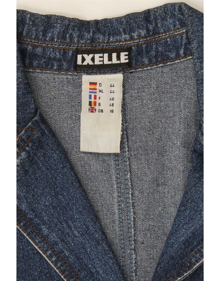 Vintage Damen Jeansmantel UK 18 XL Blaue Baumwolle