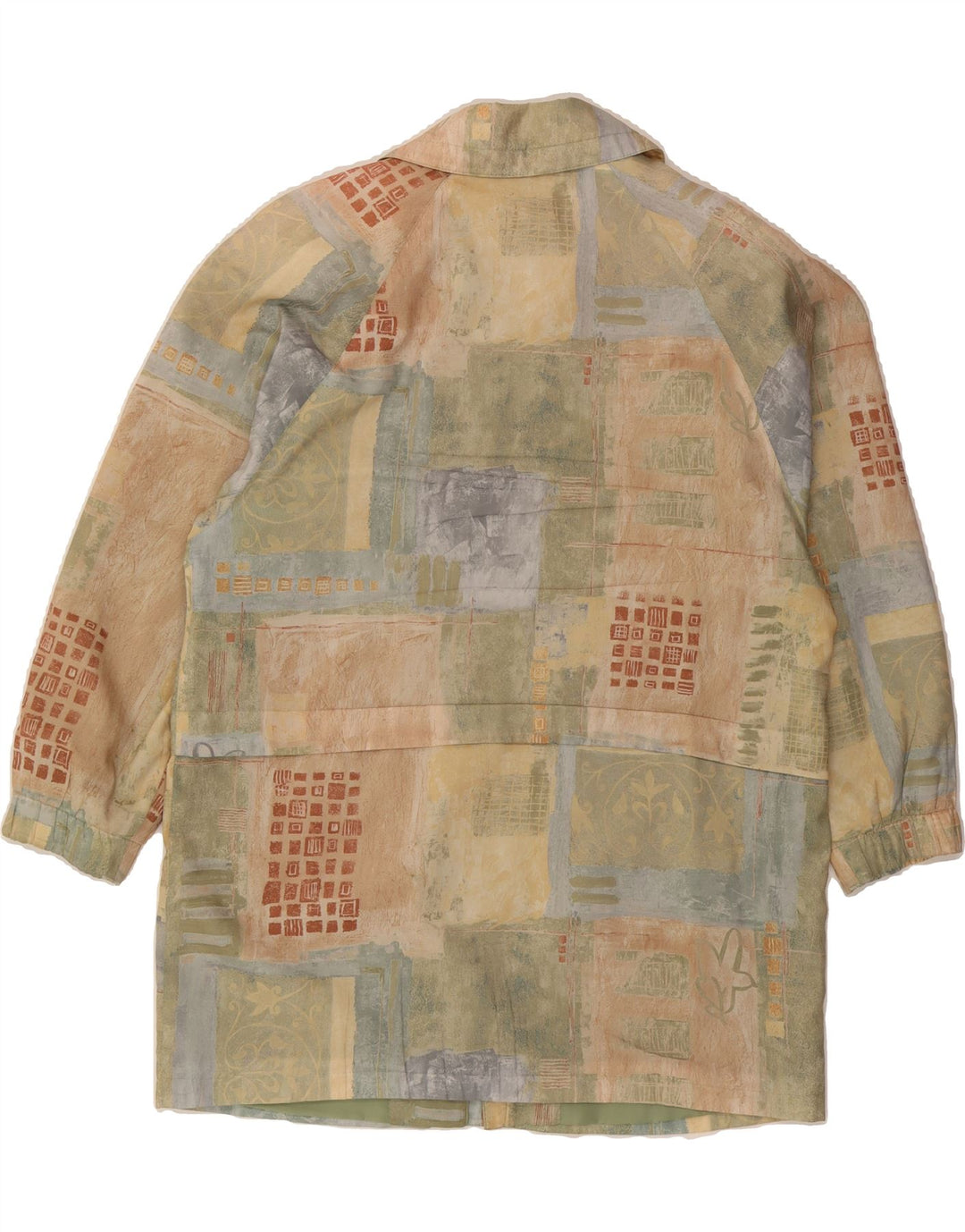 VINTAGE Womens Overcoat UK 16 Large Multicoloured Patchwork Polyester Vintage Vintage and Second-Hand Vintage from Messina Hembry 