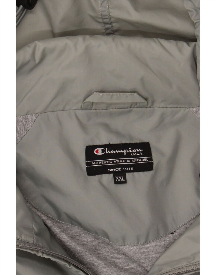 Champion Herren-Regenjacke mit Kapuze, UK 44, 2XL, Grau