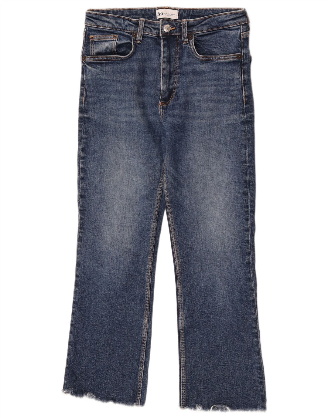 Kurze Jeans für Damen von Zara, EU 38, Größe S, W28, L24, Blau