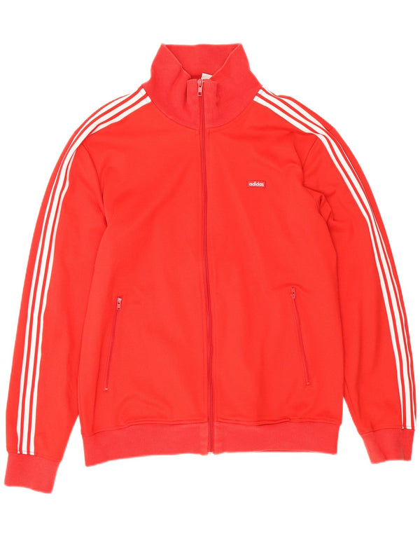 Adidas Herren-Trainingsanzug-Top-Jacke, großes rotes Polyester