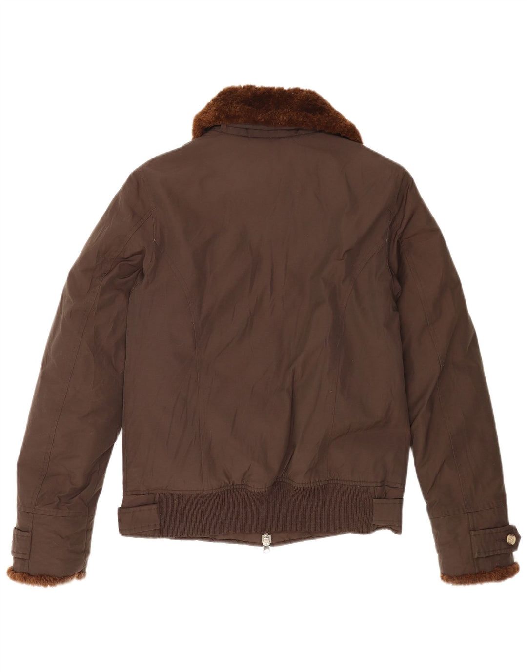 Woolrich Damen Wattierte Jacke UK 16 Large Braune Baumwolle