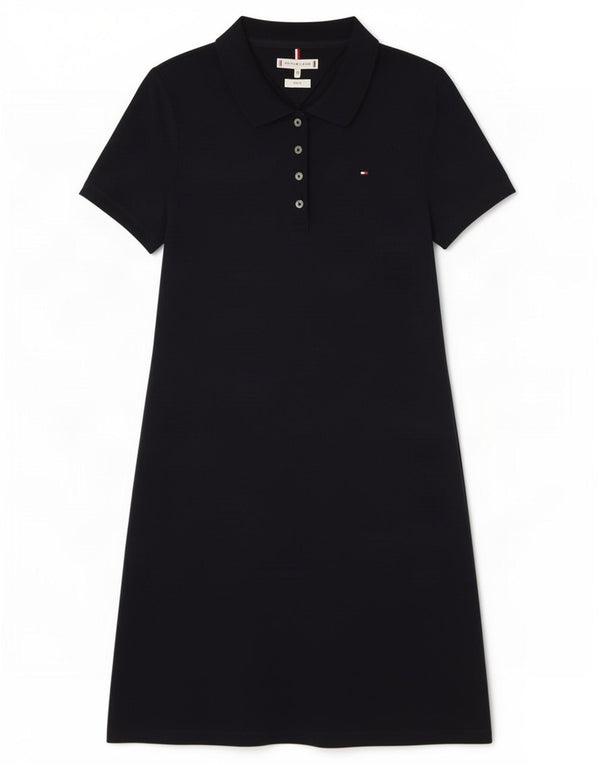 Tommy Hilfiger Damen Slim Fit Polokleid UK 18 XL Marineblau Baumwolle