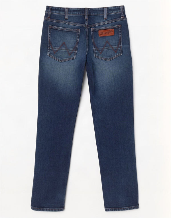 Wrangler Herren Greensboro Straight Jeans W36 L30 Blaue Baumwolle