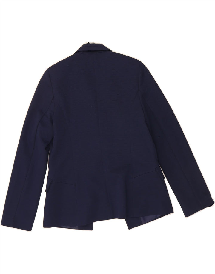 OASIS Womens Open Blazer Jacket UK 12 Medium Navy Blue Polyester Vintage Oasis and Second-Hand Oasis from Messina Hembry 