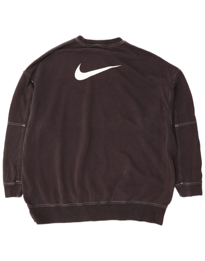 Nike Herren Graphic Loose Fit Sweatshirt Pullover Small Schwarz Baumwolle