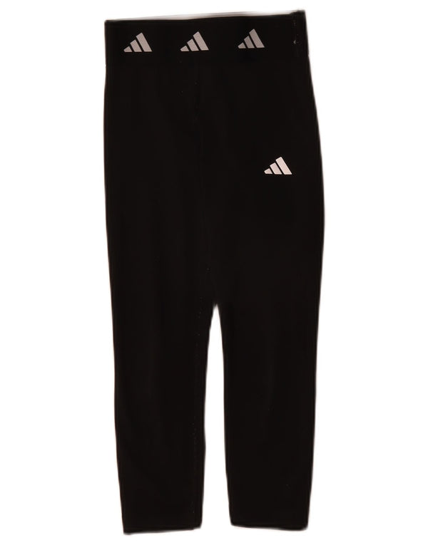 Adidas Mädchen Aeroready Grafik-Leggings, 7–8 Jahre, schwarzes Polyester