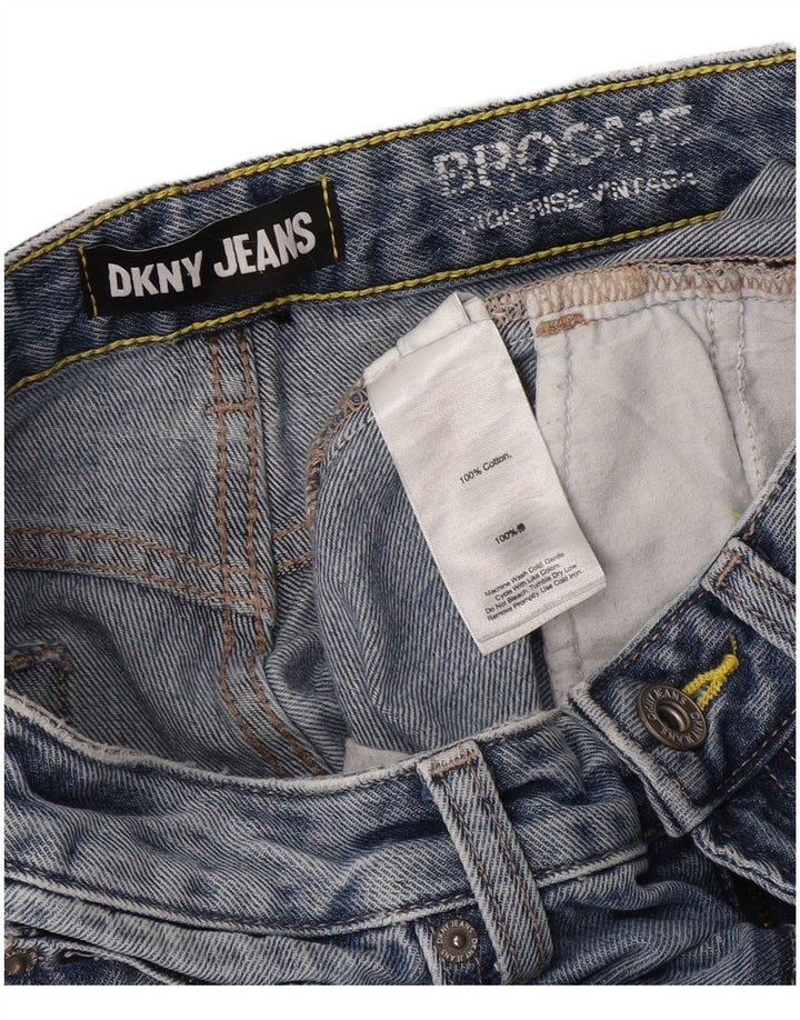 Dkny Damen High Rise Tapered Jeans W28 L27 Blaue Baumwolle