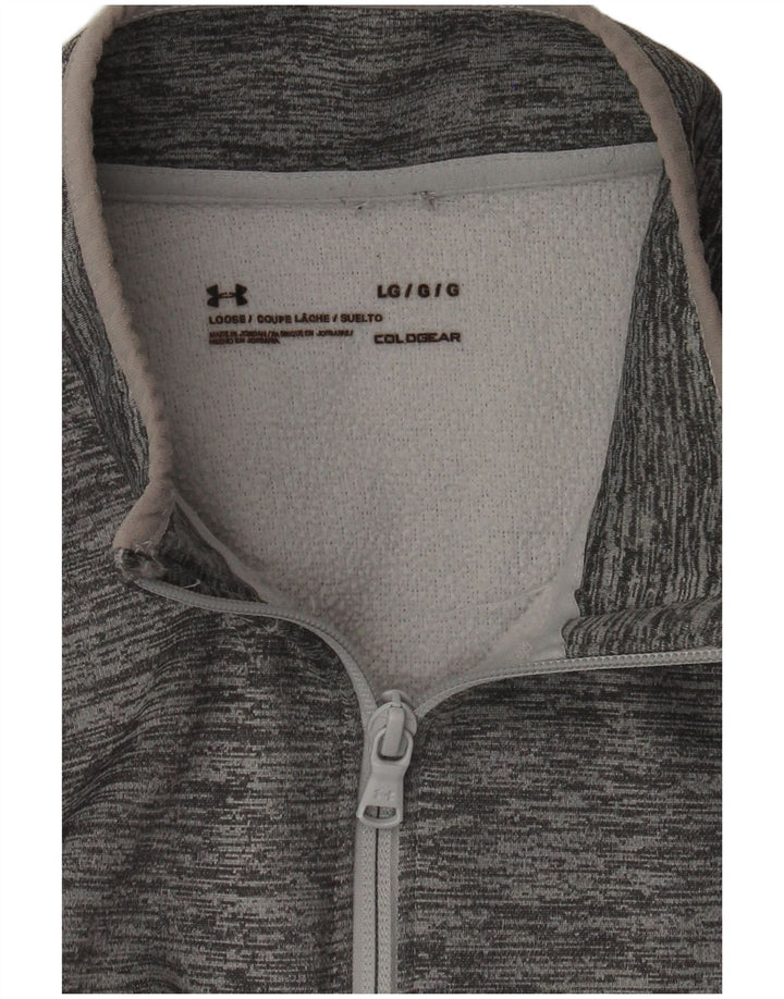 Under Armour Herren Cold Gear Pullover-Trainingsanzug-Oberteil, groß, grau gefleckt