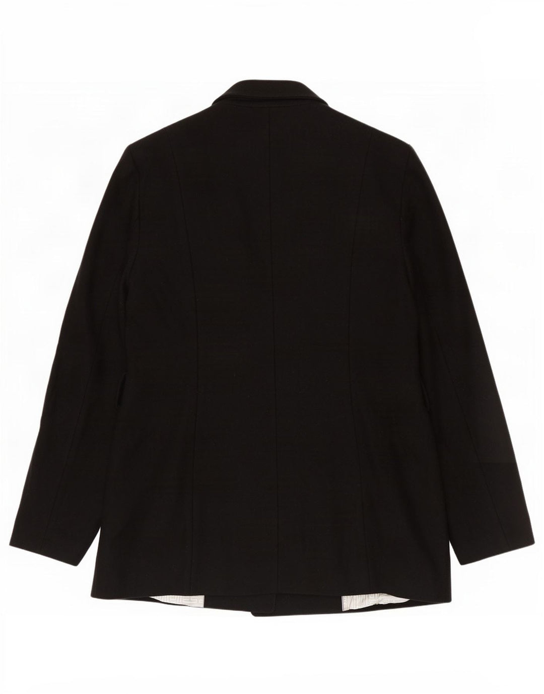 Ted Baker Damen-Blazer mit 1 Knopf, Größe 4, große schwarze Wolle
