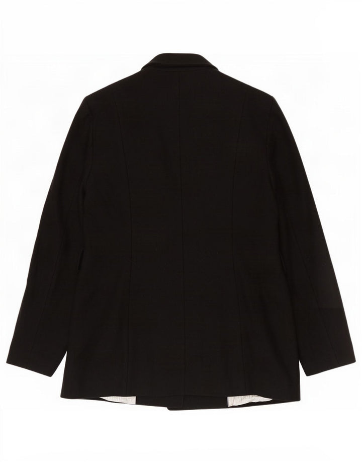 Ted Baker Damen-Blazer mit 1 Knopf, Größe 4, große schwarze Wolle