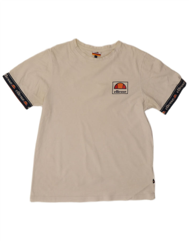 Ellesse Herren-T-Shirt mit Grafik, mittelweiße Baumwolle