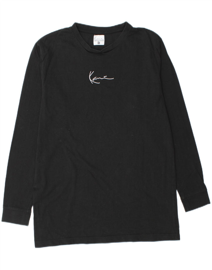 KARL KANI Mens Graphic Top Long Sleeve Medium Black Cotton Vintage Karl Kani and Second-Hand Karl Kani from Messina Hembry 