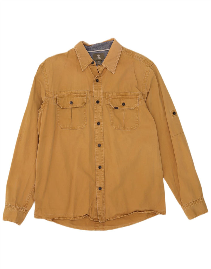 Timberland Herren-Hemd mit normaler Passform, mittelgelbe Baumwolle
