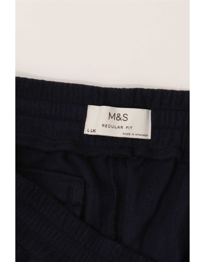 Marks & Spencer Herren-Fleece-Trainingshose, groß, marineblau, Polyester