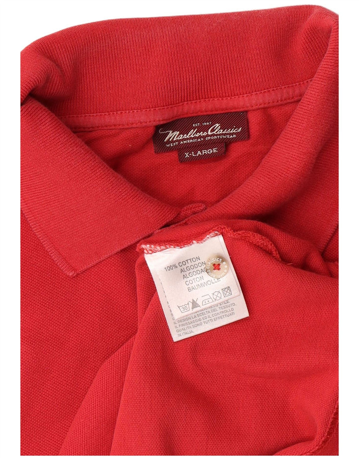 MARLBORO CLASSICS Herren-Poloshirt XL, rote Baumwolle