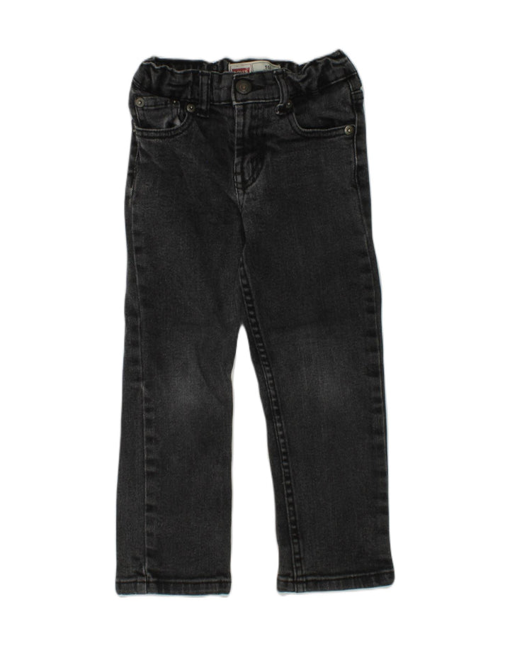 LEVI'S Girls 511 Straight Jeans 3-4 Years W20 L16 Black Cotton | Vintage Levi's | Thrift | Second-Hand Levi's | Used Clothing | Messina Hembry 