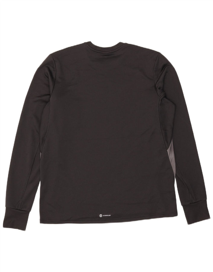 Adidas Herren Aeroready Top Langarm Großes schwarzes Colourblock-Polyester