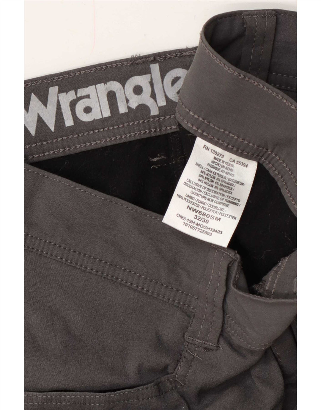 Wrangler Herren gerade Cargohose W32 L30 graues Nylon
