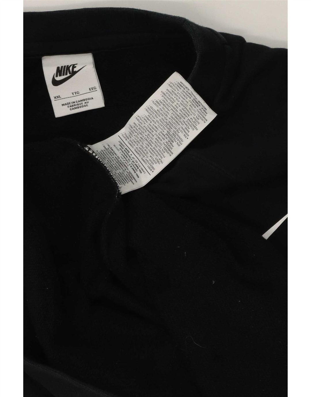 Nike Herren Graphic Sweatshirt Pullover 2XL Schwarz Baumwolle