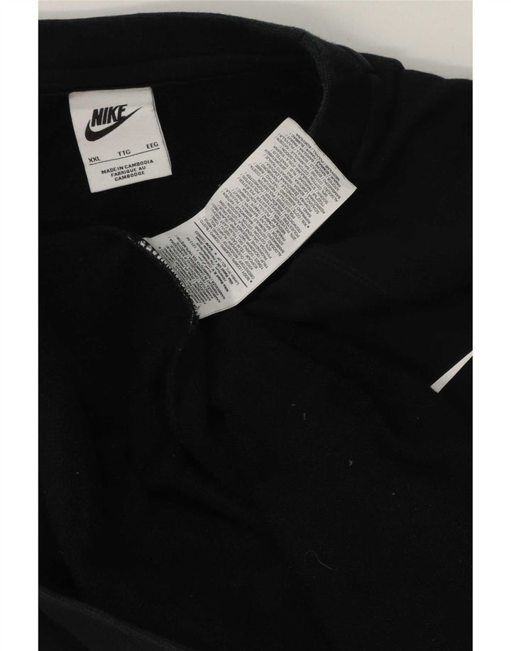 Nike Herren Graphic Sweatshirt Pullover 2XL Schwarz Baumwolle