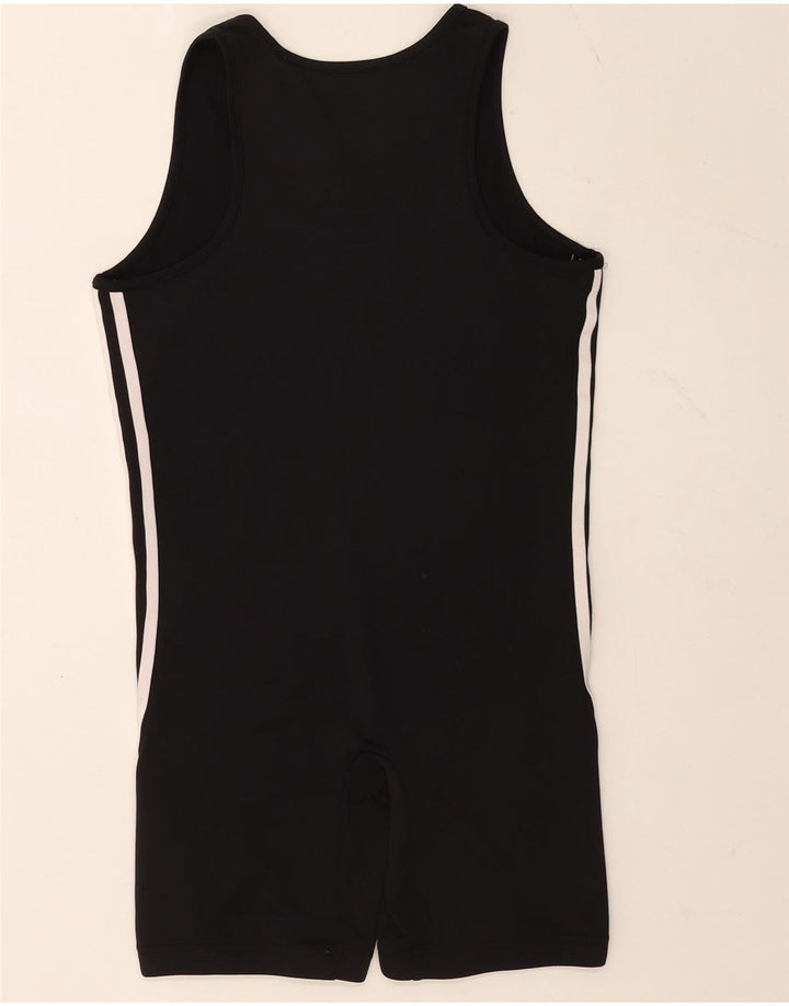 Adidas Damen Ärmelloser Playsuit UK 12 Medium Schwarz Polyester