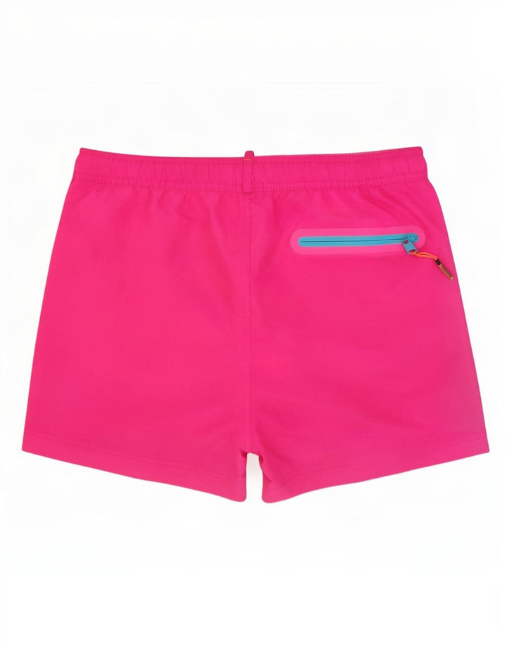 Superdry Herren-Badeshorts XL, rosafarbenes Farbblock-Polyester
