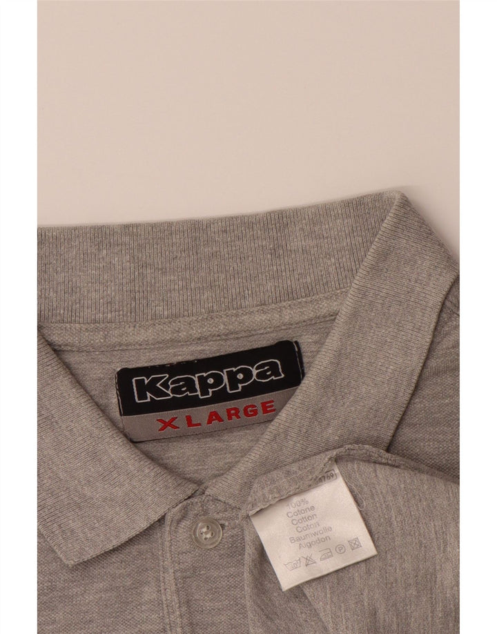 KAPPA Mens Polo Shirt XL Grey Cotton Vintage Kappa and Second-Hand Kappa from Messina Hembry 