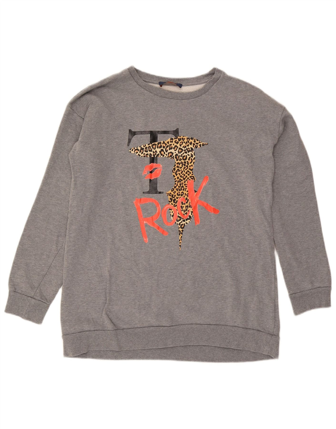 Trussardi Jeans Herren-Sweatshirt mit Grafik, Größe L, Grau, Baumwolle
