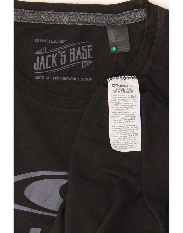O'Neill Herren Grafik-T-Shirt-Oberteil aus mittelschwarzer Baumwolle