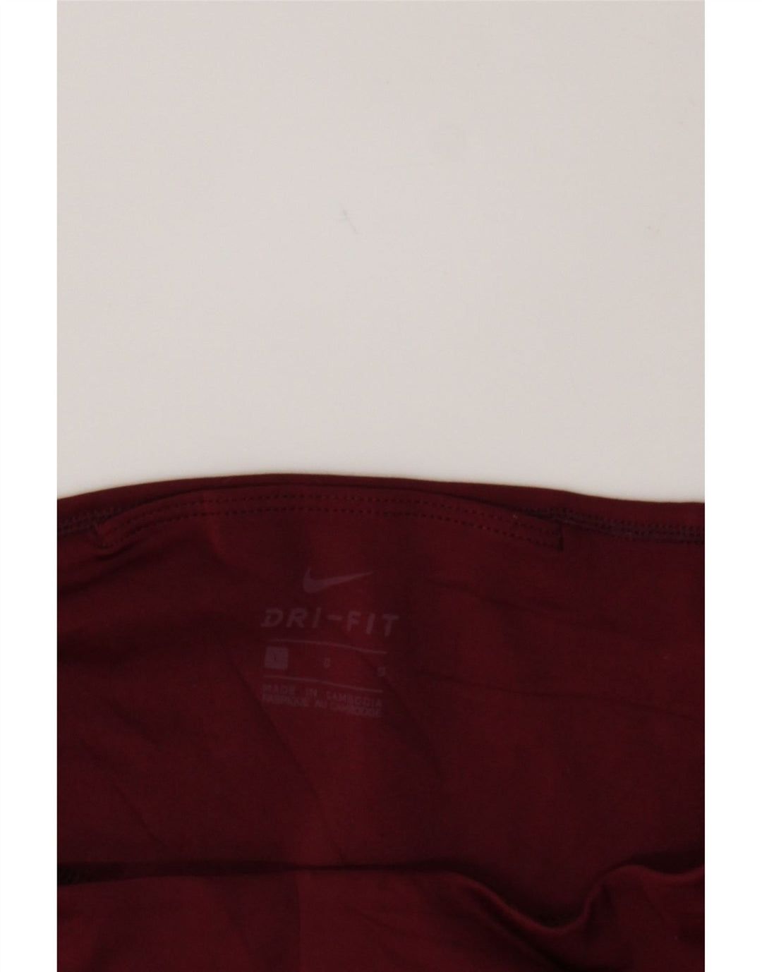 NIKE Womens Dri Fit Crop Leggings UK 14 Large  Maroon Polyester Vintage Nike and Second-Hand Nike from Messina Hembry 