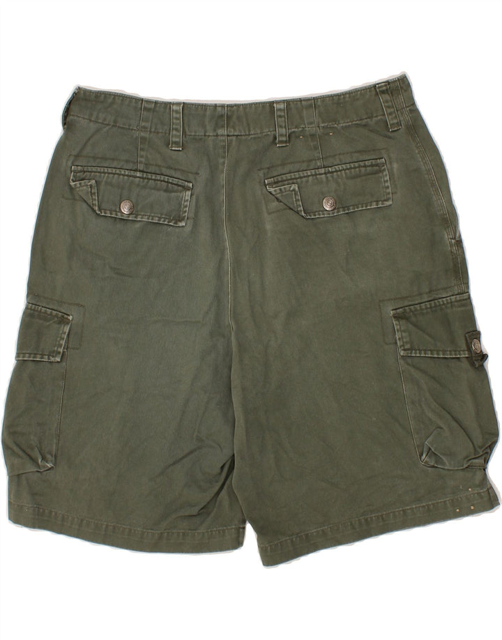IZOD Womens Cargo Shorts W34 Large Green Cotton Vintage Izod and Second-Hand Izod from Messina Hembry 