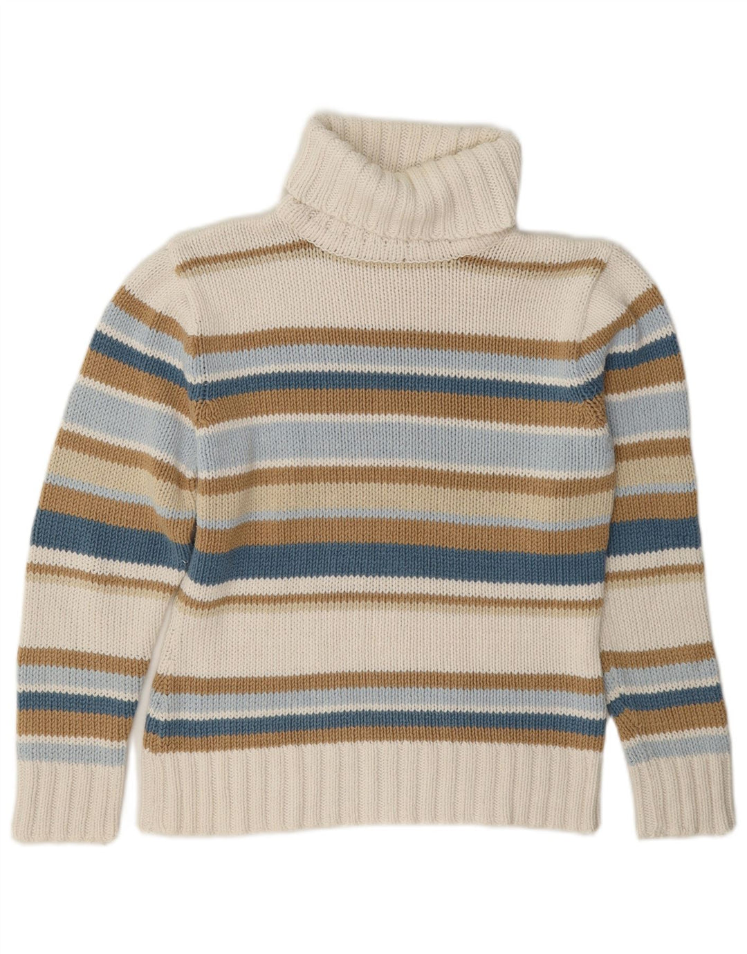 Yessica Damen-Pullover mit Rollkragen, Gr. 14, mittelmehrfarbig gestreift