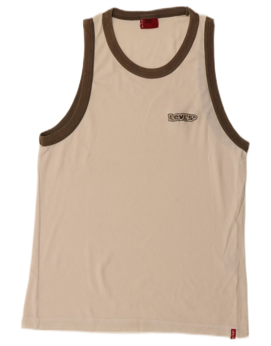 Levi's Herren-Weste, Oberteil, Größe S, cremefarbene Baumwolle