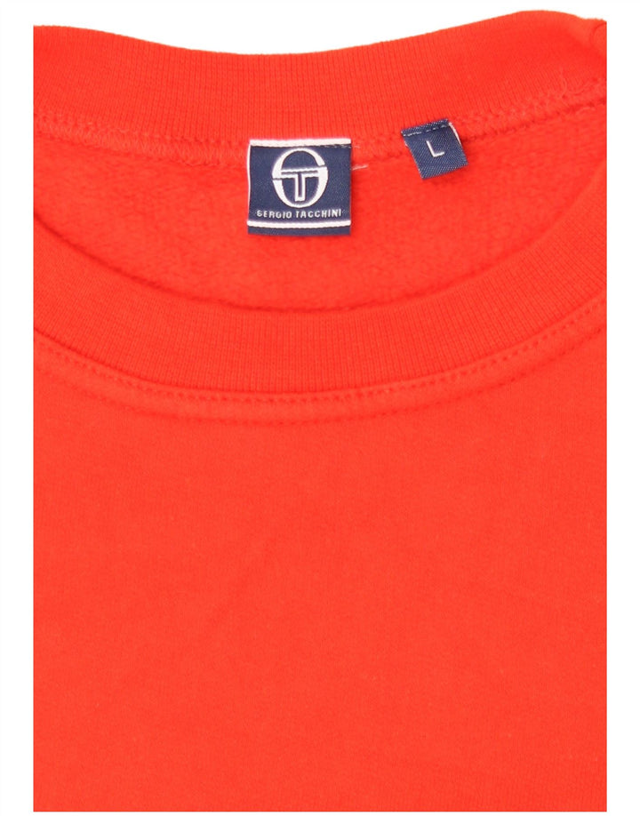 Sergio Tacchini Herren Sweatshirt Pullover Large Orange