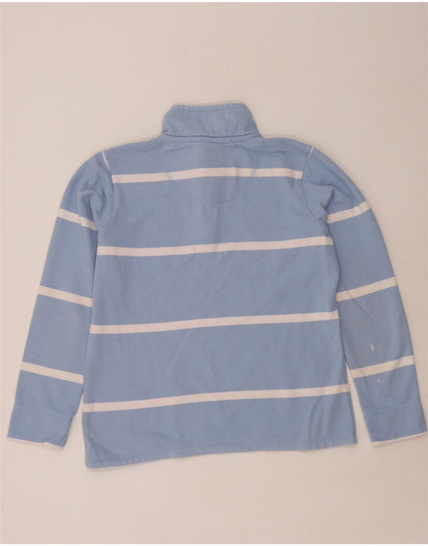 Crew Clothing Damen-Sweatshirt mit Reißverschluss, UK 12, Mittelblau gestreift