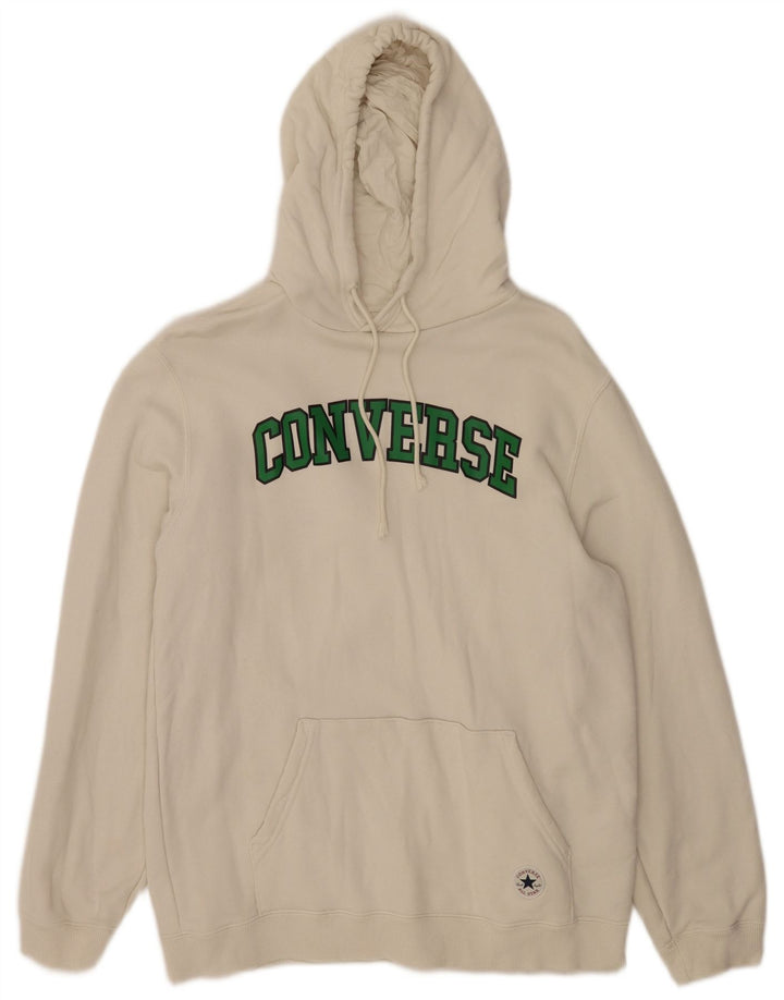 Converse Herren-Kapuzenpullover mit Grafik, mittelweiße Baumwolle