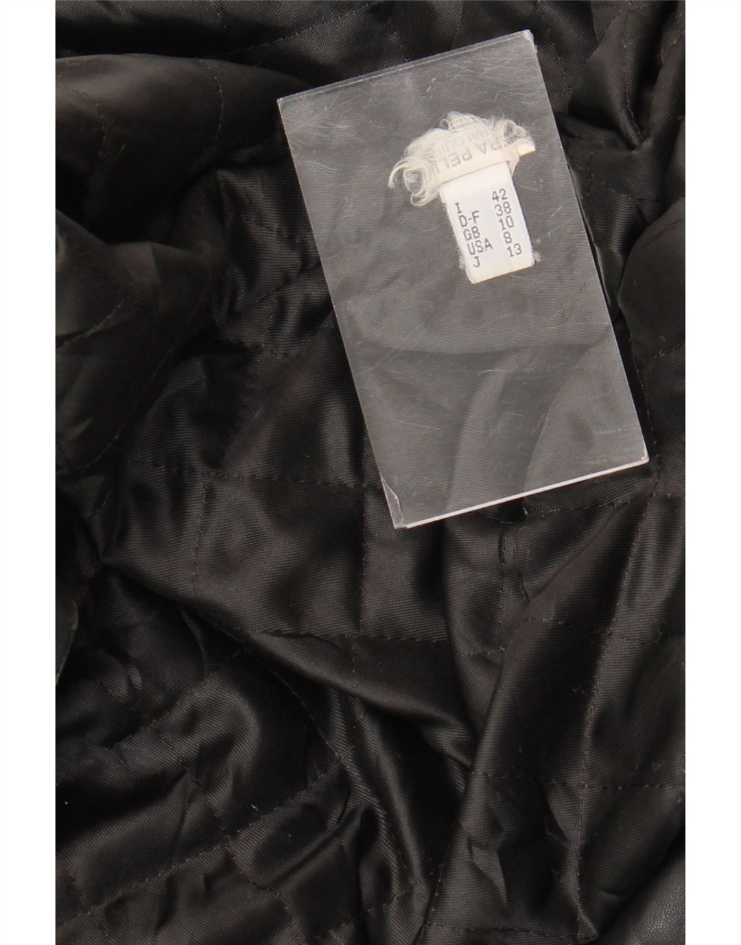 VINTAGE Damen Übergroße Lederjacke UK 10 Small Schwarz